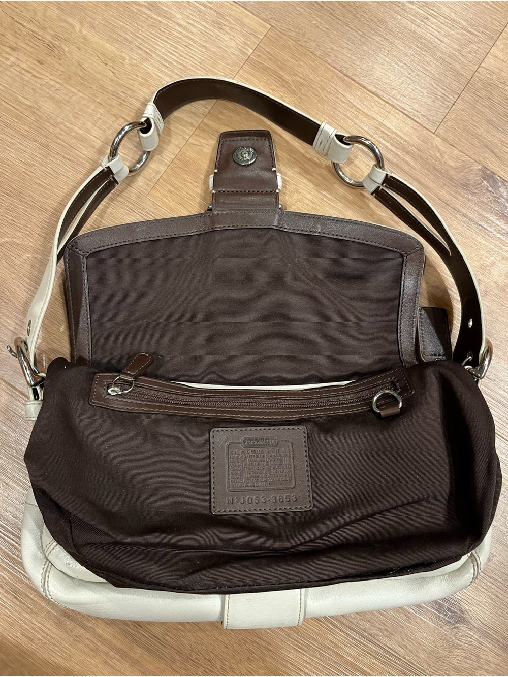 Coach Leather Shoulder Bag with Buckle Accent - Picture 5 of 6